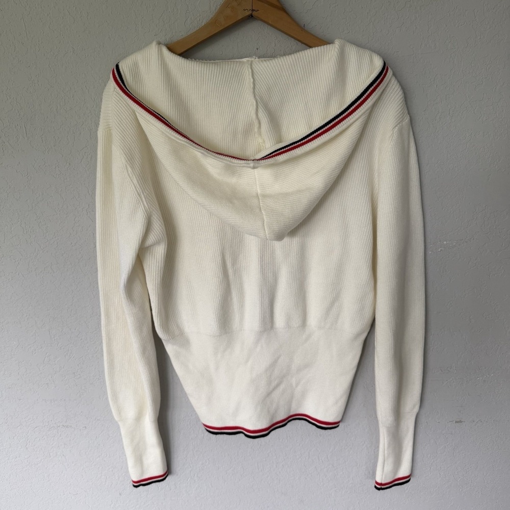 Thom Browne New York Rib Knit Cardigan Hoodie – Size Medium - Picture 2 of 14